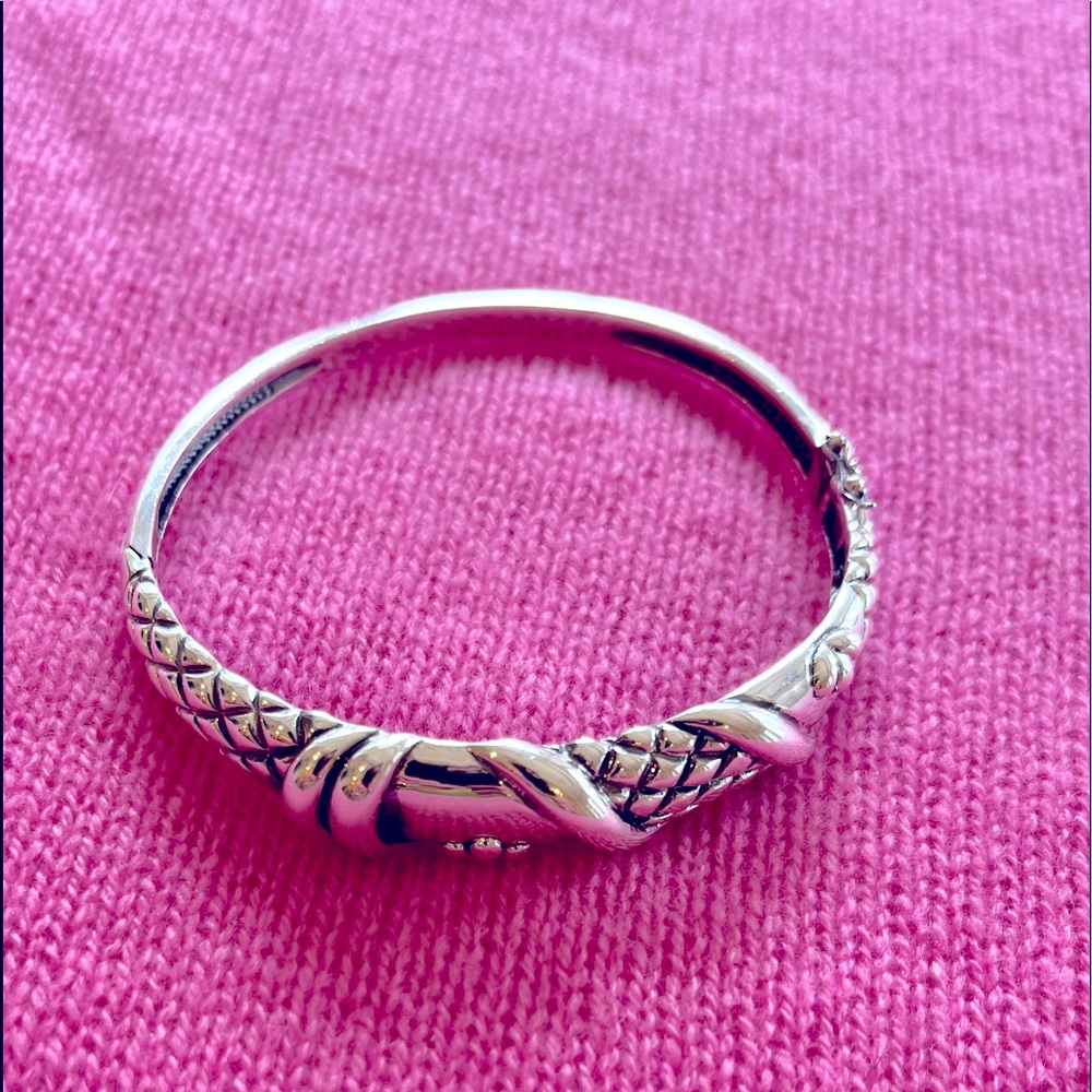 Vintage 925 Sterling Bangle Bracelet - Picture 1 of 16